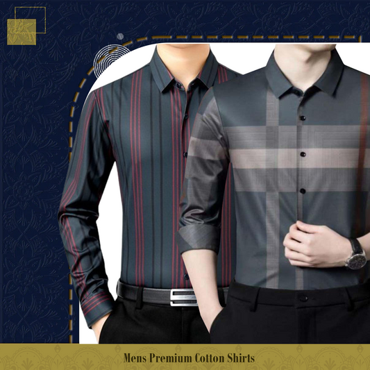 Men's Premium Cotton Shirts (R LINE+BRG)