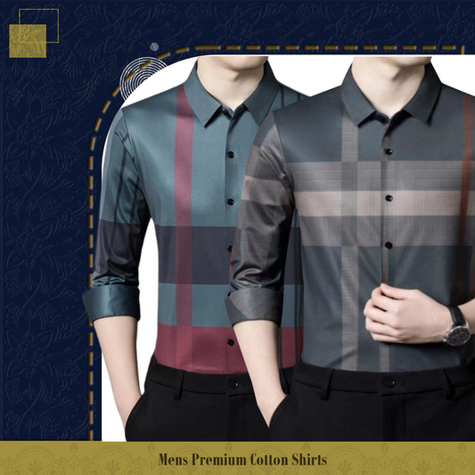 Men's Premium Cotton Shirts (GRC + BRG)