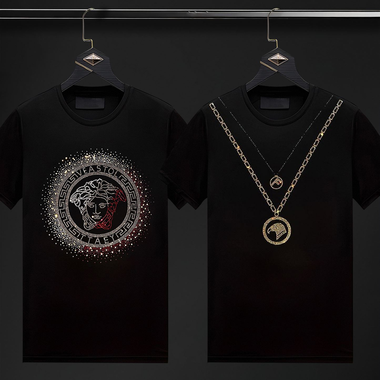 Pack Of 2 Luxury Cotton T-shirts (RULER+ FLOCK)