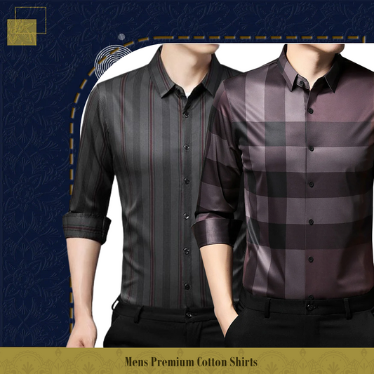 Men's Premium Cotton Shirts (DGRB+BB 2)