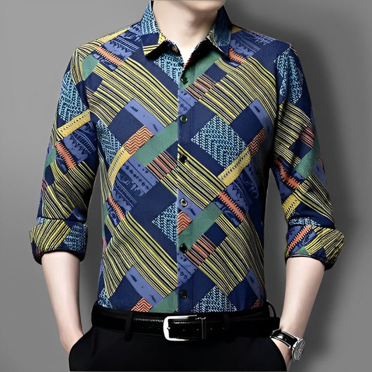 Vibrant Zigzag Cotton Shirt (ZIGZAG)