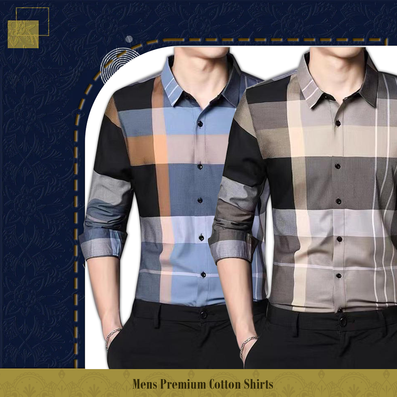 Pack of 2 Full Sleeve Cotton Check Shirt (SOB + CGL)