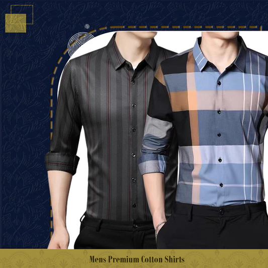 Men's Premium Cotton Shirts (DGRB+SOB)