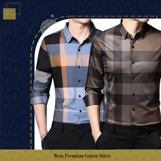 Men's Premium Cotton Shirts (SOB+BB CHECK)