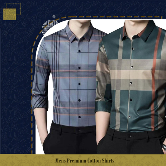 Men's Premium Cotton Shirts (GL+GREEN)