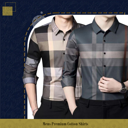 Men's Premium Cotton Shirts (CGL+BRG)