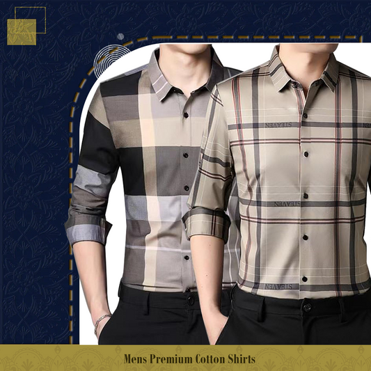 Men's Premium Cotton Shirts (CGL+CREAM)