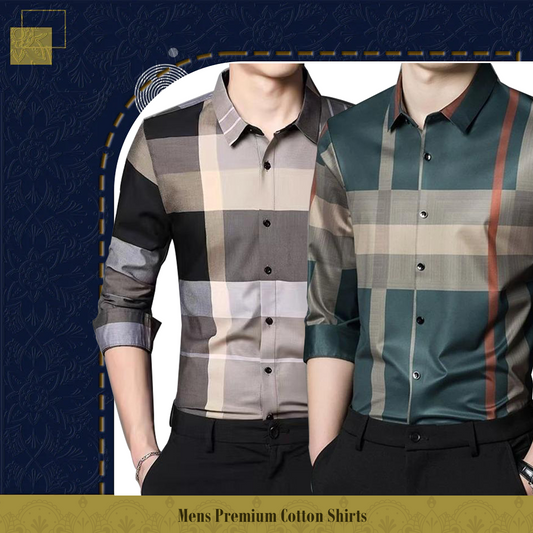 Men's Premium Cotton Shirts (CGL+GREEN)