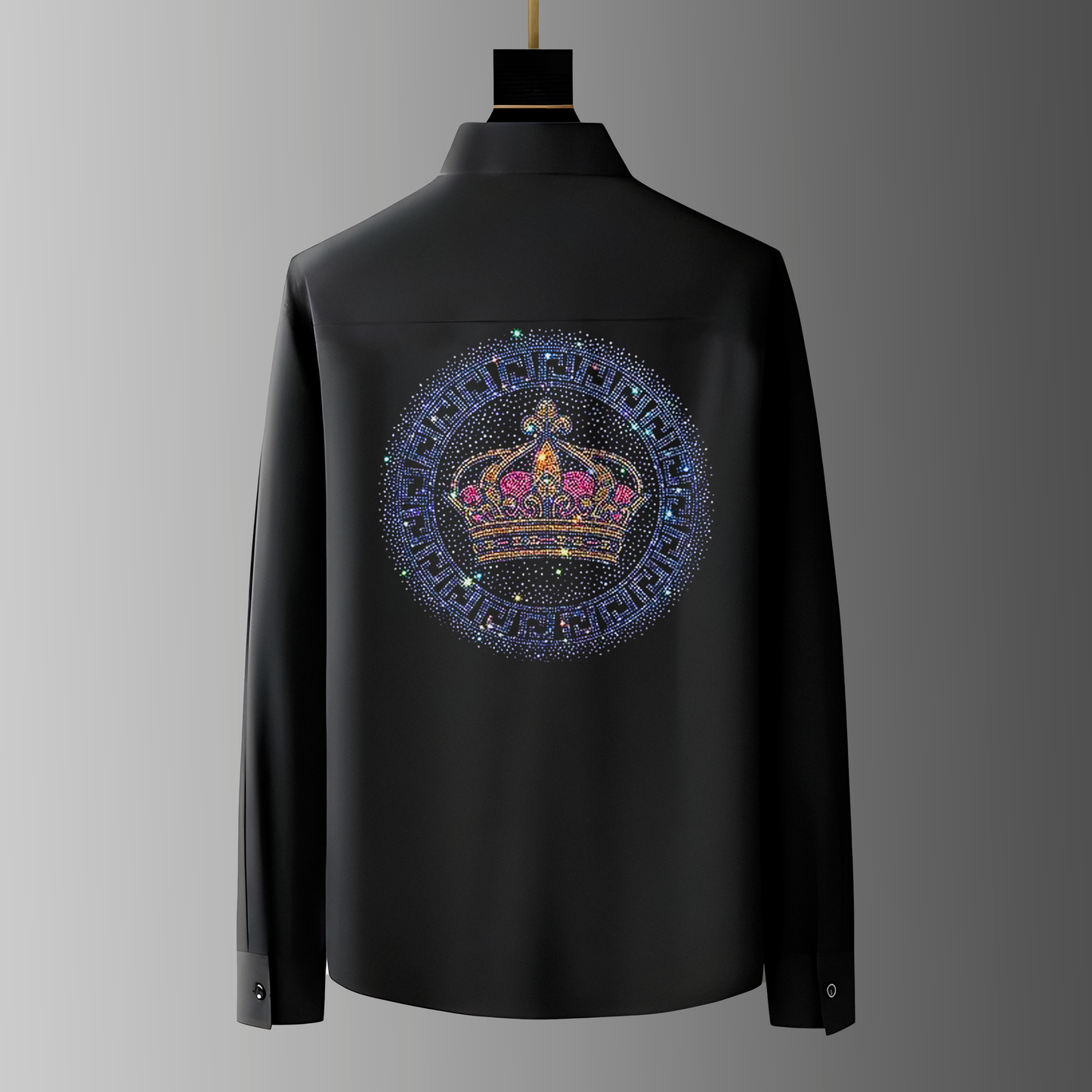 Men's Black Luxury Cotton Shirts (S5)