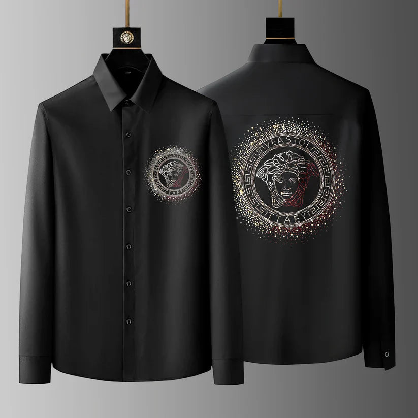 Pack Of 2 Black Luxury Cotton Shirts (TIGER 1+RULER)