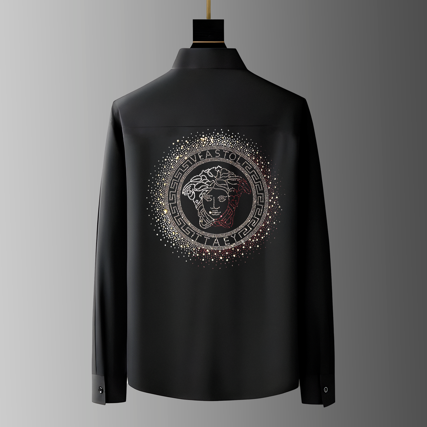 Men's Black Luxury Cotton Shirts (S15)