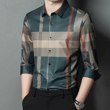 Pack of 2 Full Sleeve Cotton Check Shirt (GREEN+CGL)