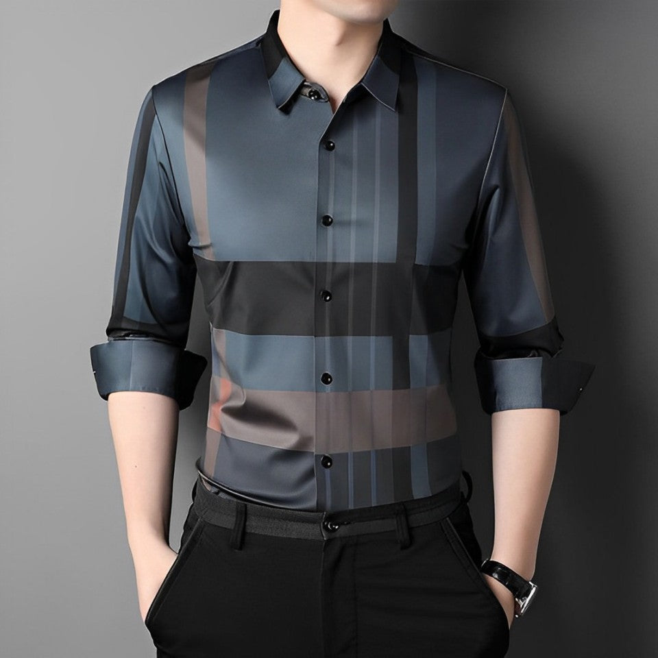 Pack of 3 Full Sleeve Cotton Check Shirt (BBB+PEACOCK+BROWN L)