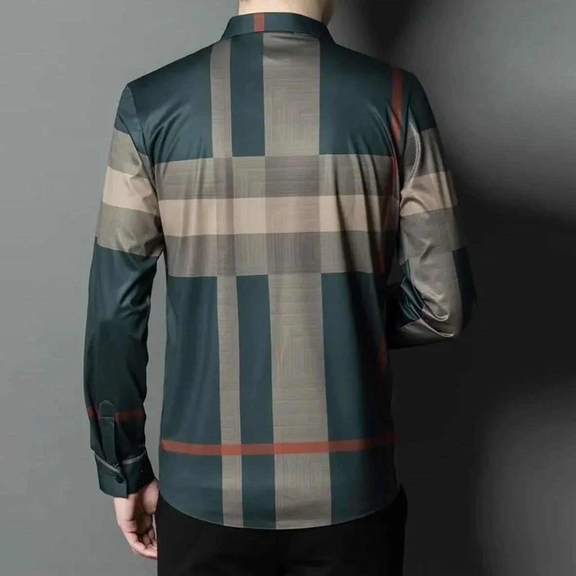 Green Oasis Cotton Full Sleeve Check Shirt (GREEN)