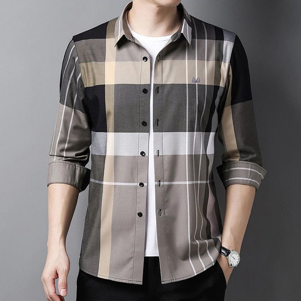 Earth Tone Cotton Full Sleeve Check Shirt (CGL)