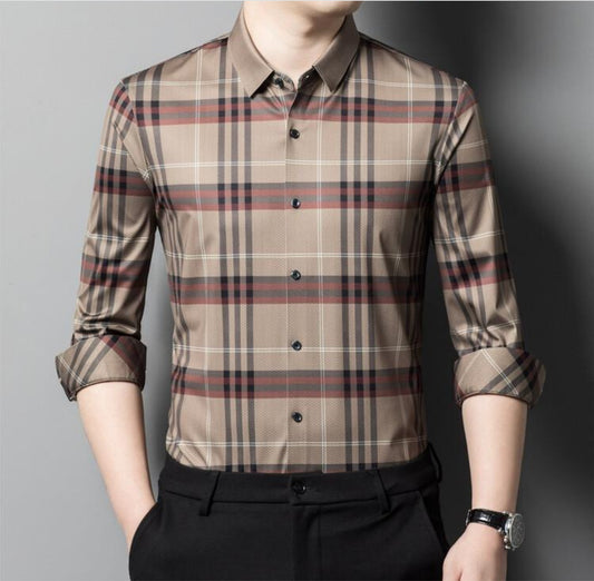 Autumn Spice Cotton Full Sleeve Check Shirt (BROWNBOX)