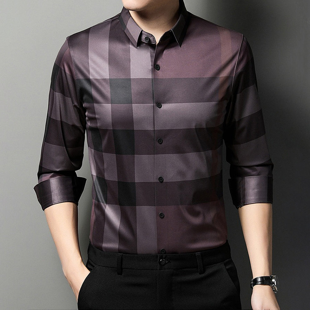 Maroon Majesty Full Sleeve Cotton Check Shirt (BB 2)