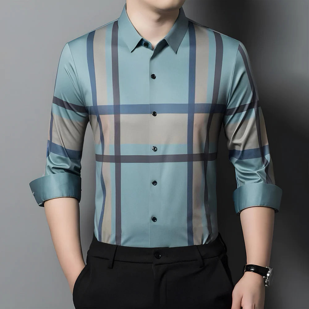 New Pack of 2 Full Sleeve Cotton Check Shirt (BLUEBOX+GC 2)