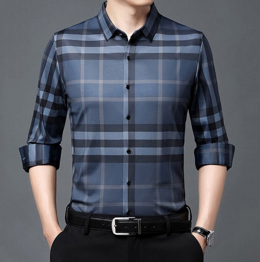 Blue Horizon Cotton Full Sleeve Check Shirt (BLUE CHECK)