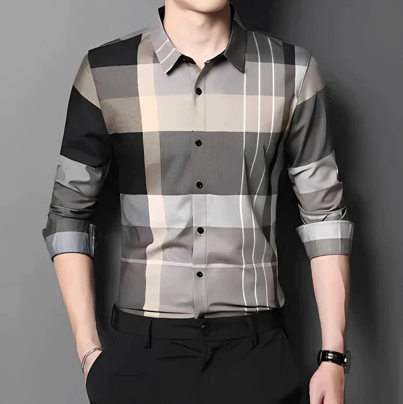 Pack of 2 Full Sleeve Cotton Check Shirt (CGL+PURPLE)