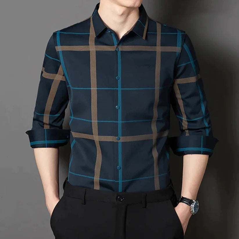 Pack of 2 Full Sleeve Cotton Check Shirt (RBL+BLUE G)