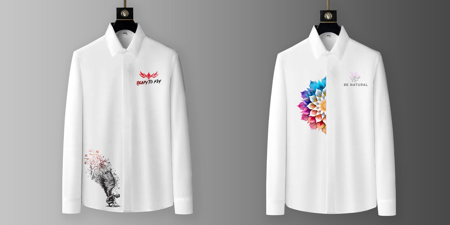 Luxury Design printed Cotton Shirts