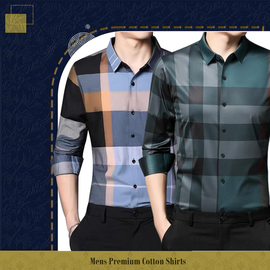 Men's Premium Cotton Shirts (SOB+PEACOCK)
