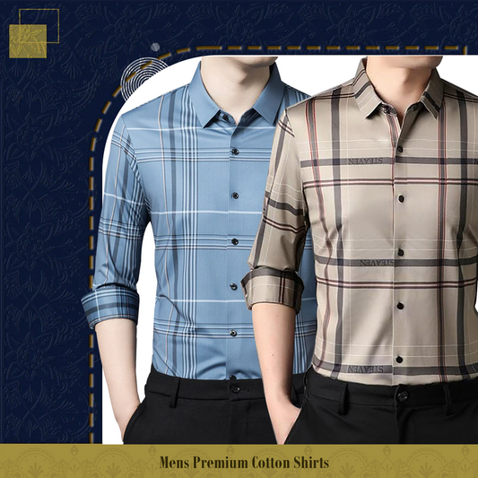 Men's Premium Cotton Shirts (GL 2 + CREAM)