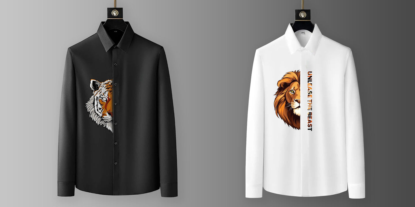 Luxury Design printed Cotton Shirts