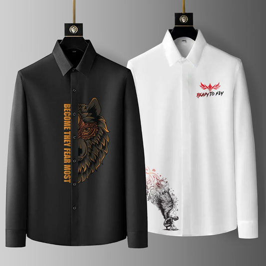 Luxury Design printed Cotton Shirts