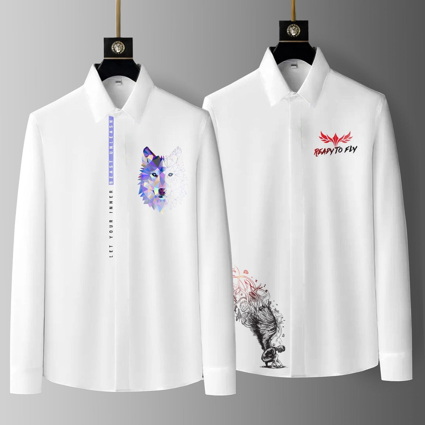 Luxury Design printed Cotton Shirts