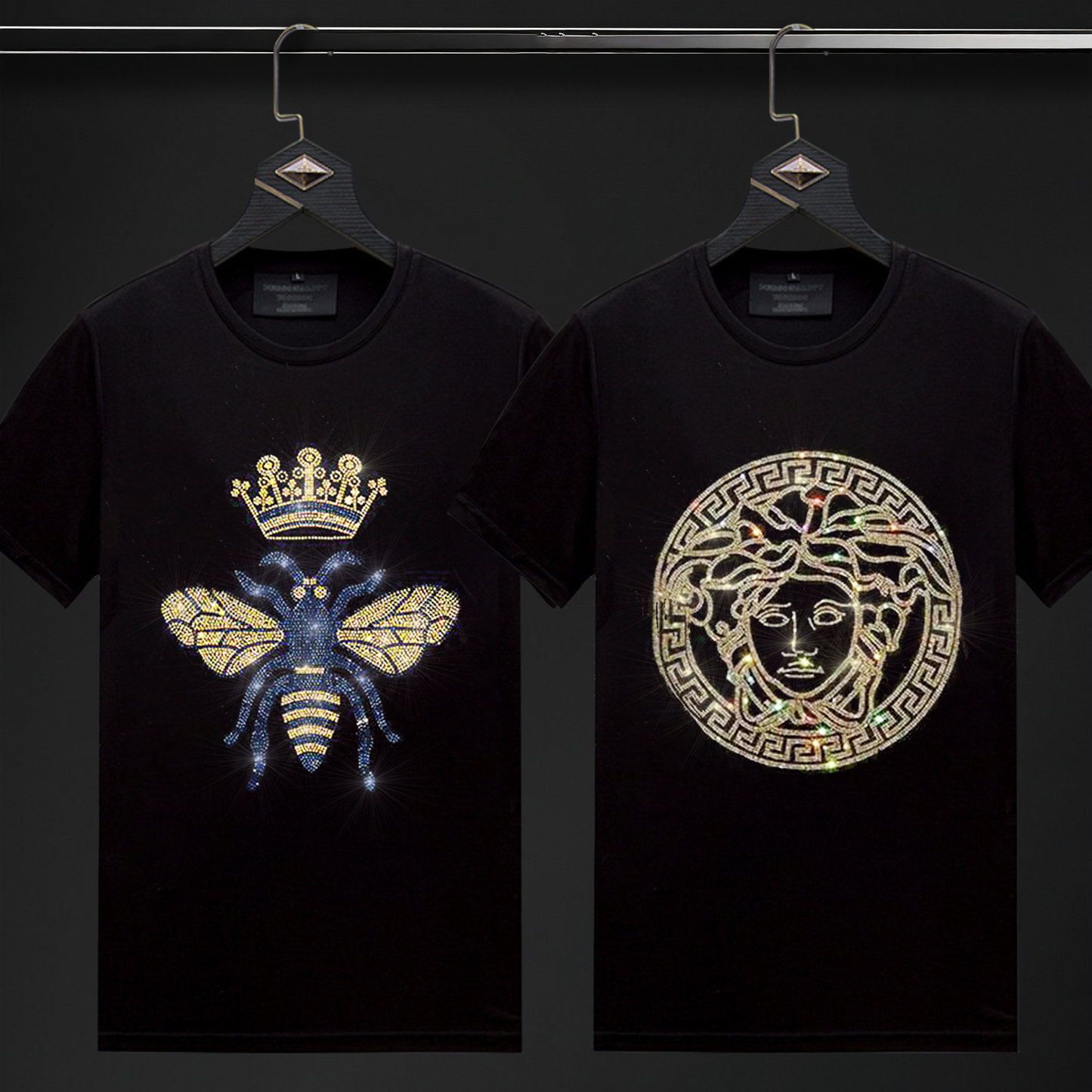 Pack Of 2 Luxury Cotton T-shirts (BUTTERFLY+QUEEN)