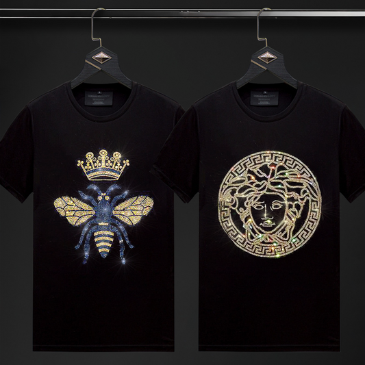 Pack Of 2 Luxury Cotton T-shirts (BUTTERFLY+QUEEN)