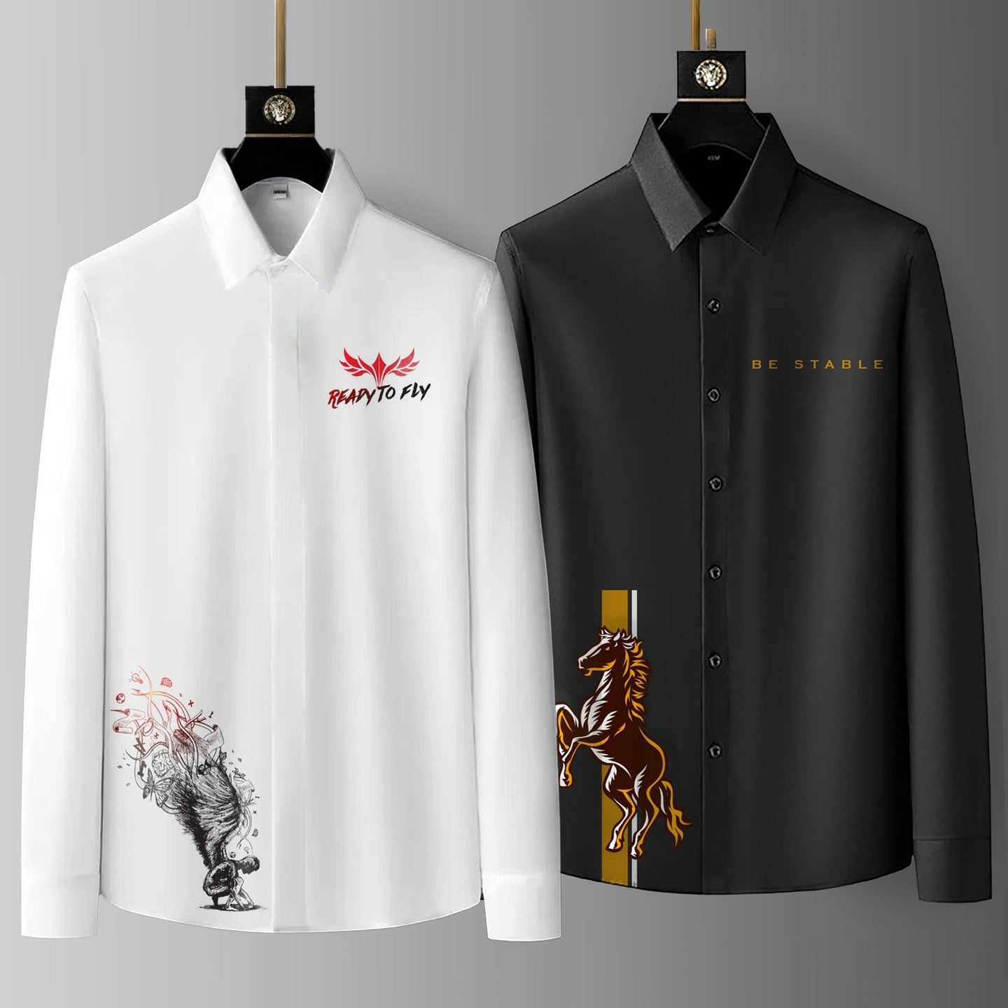 Luxury Design printed Cotton Shirts