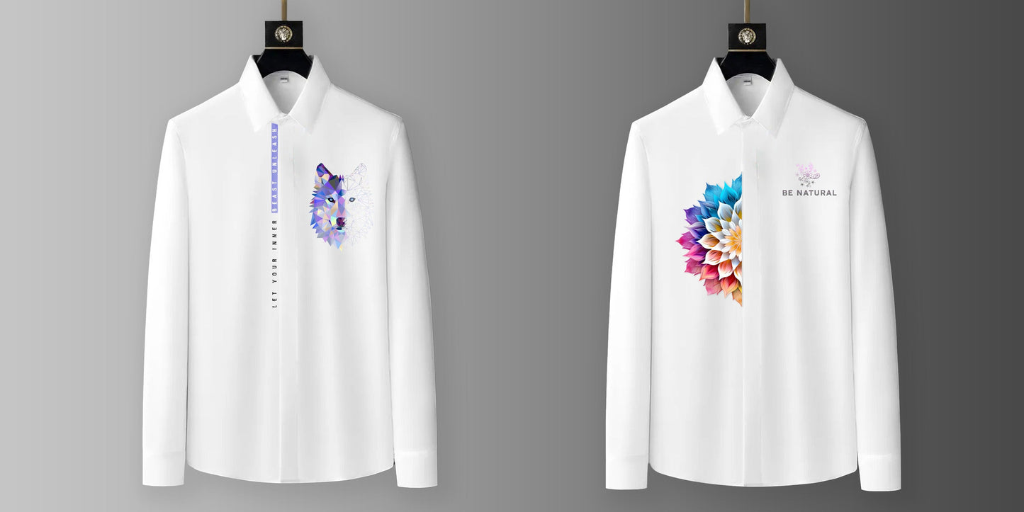 Luxury Design printed Cotton Shirts