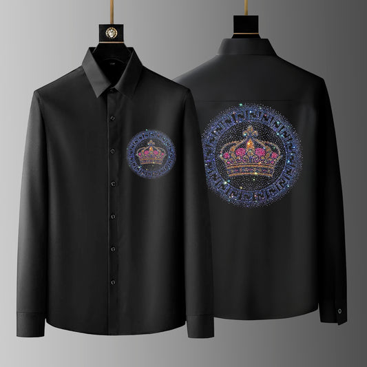 Pack Of 2 Black Luxury Cotton Shirts (CROWN+EMPRESS)