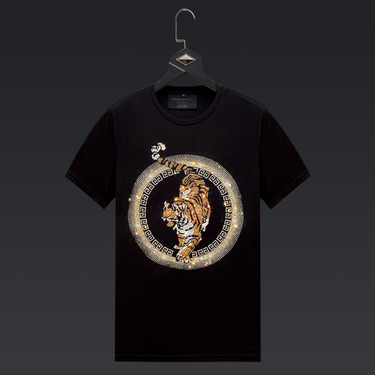 Pack Of 2 Luxury Cotton T-shirts (TIGER4+LION)