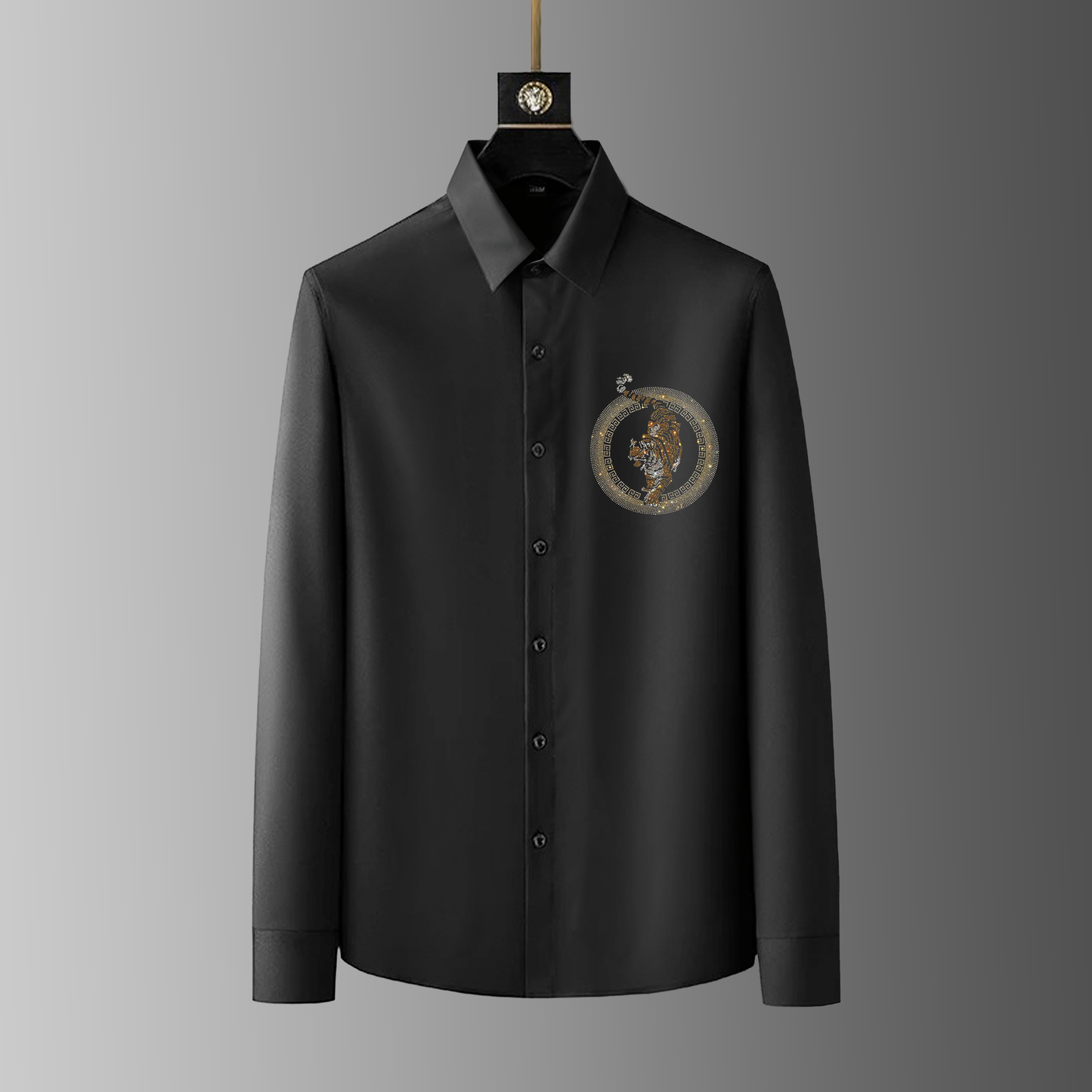 Men's Black Luxury Cotton Shirts (S10)