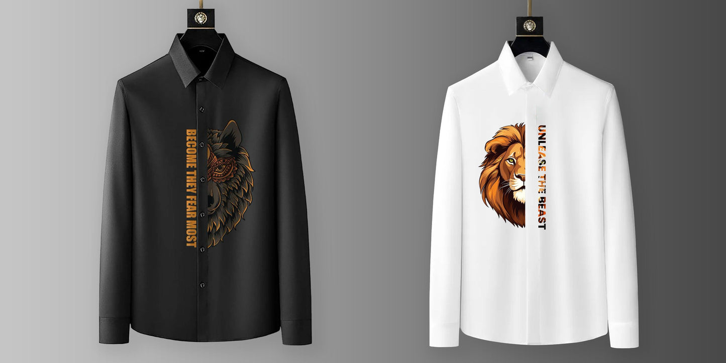 Luxury Design printed Cotton Shirts