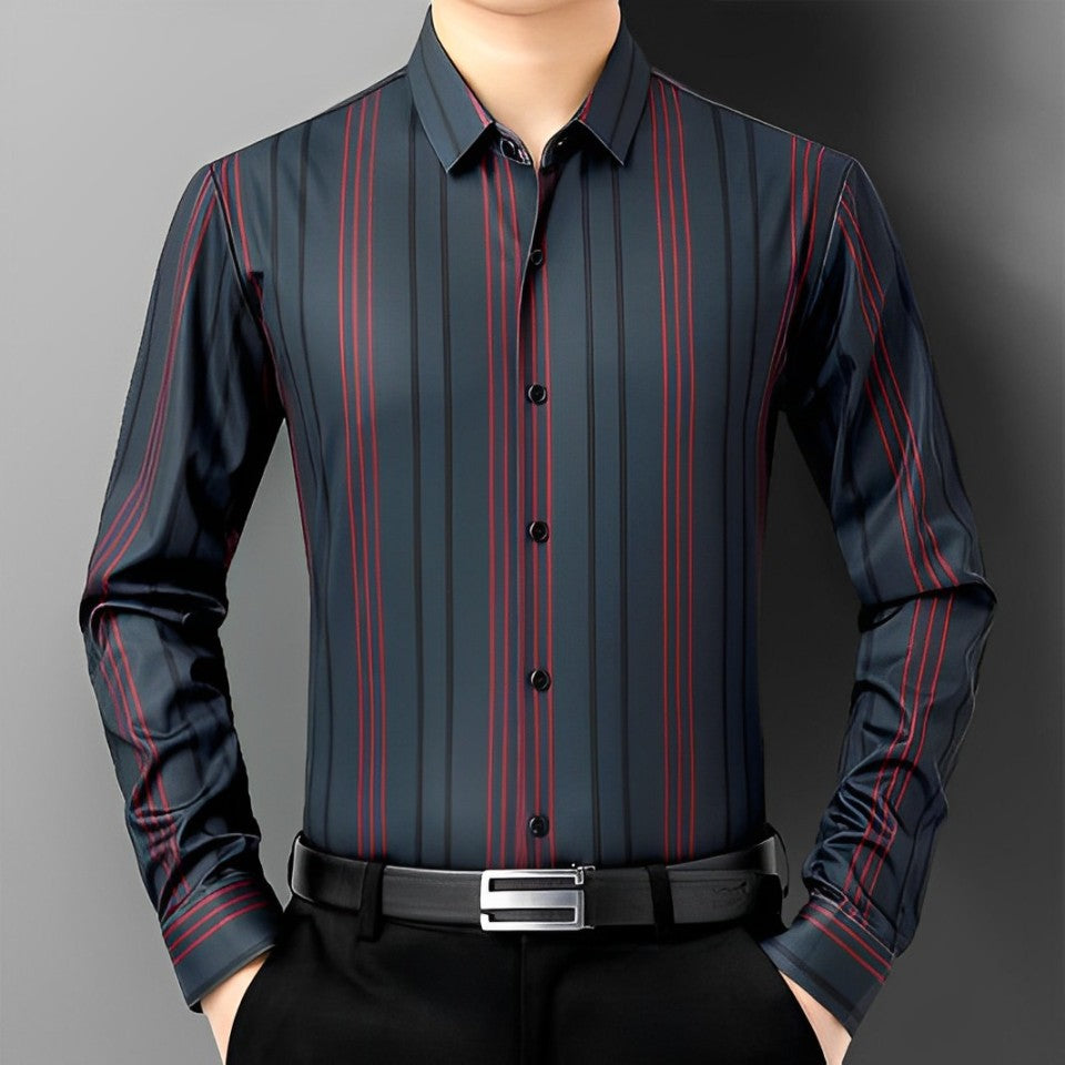 Holiday Stripe Cotton Full Sleeve Check Shirt (R LINE)