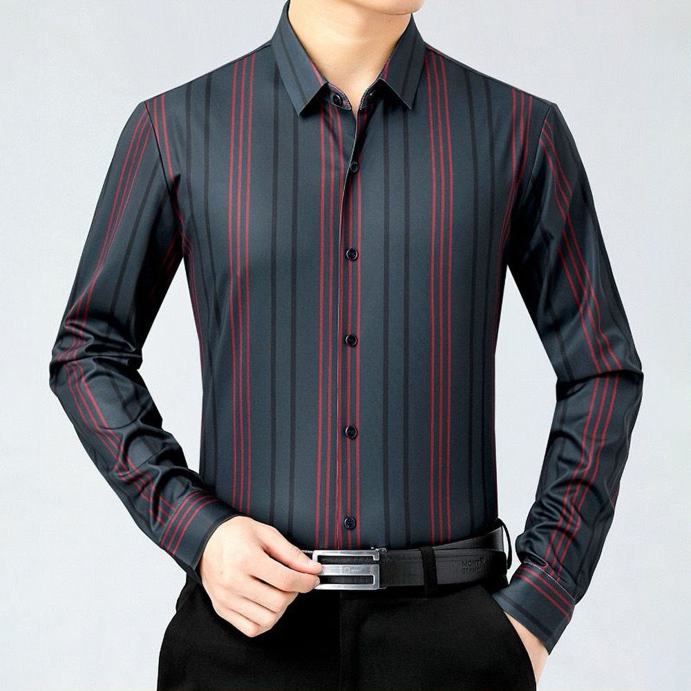 Holiday Stripe Cotton Full Sleeve Check Shirt (R LINE)