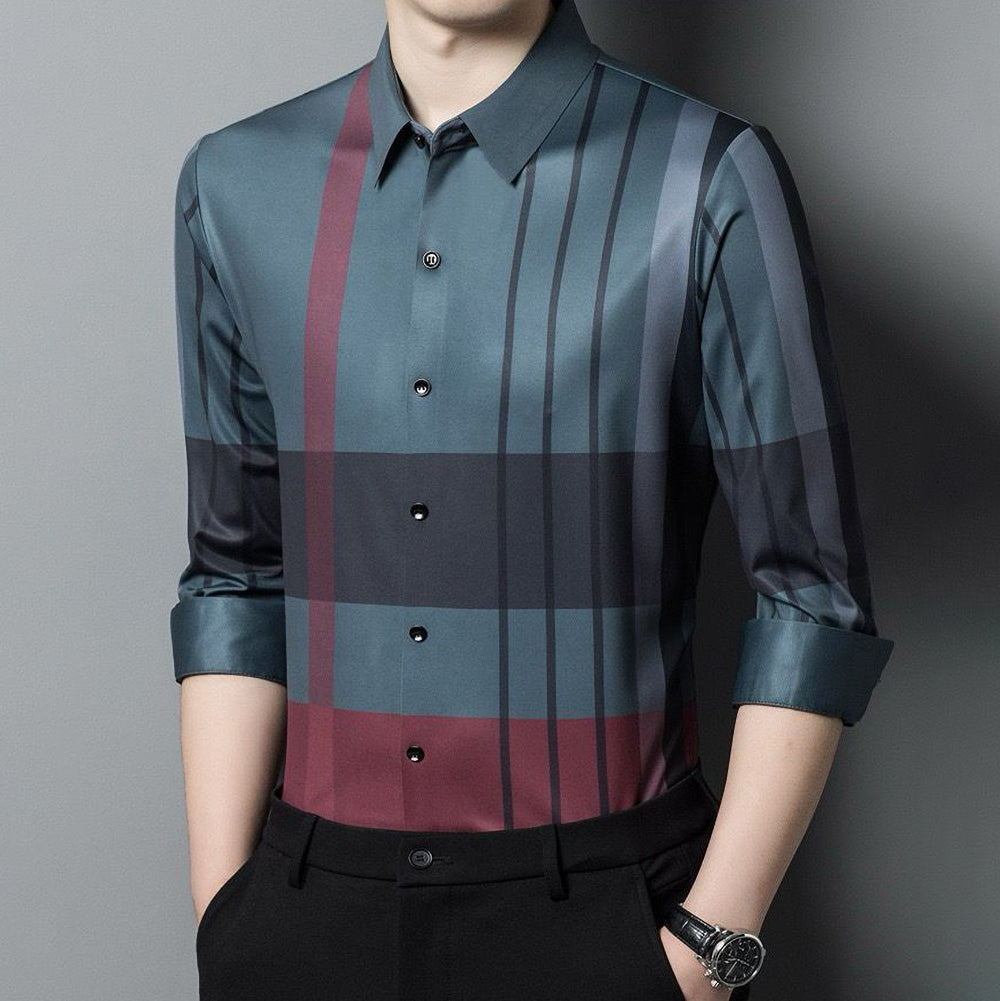 Festive Fusion Cotton Full Sleeve Check Shirt (GRC)