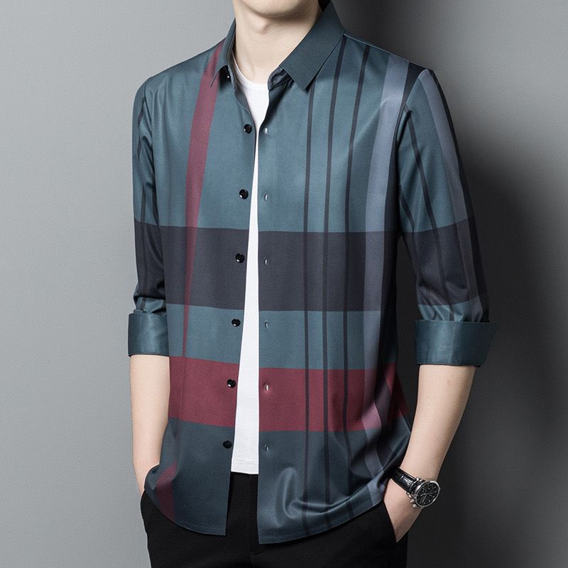 Festive Fusion Cotton Full Sleeve Check Shirt (GRC)