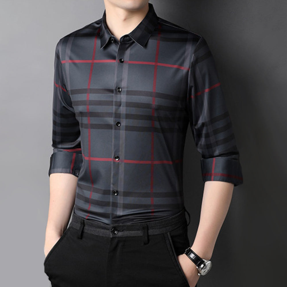 Urban Metal Full Sleeve Cotton Check Shirt (GREYBOX)