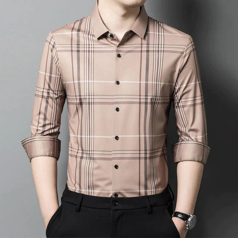 Latest Pack of 3 Full Sleeve Cotton Check Shirt (SOB+SILVER L+PEACH 2)